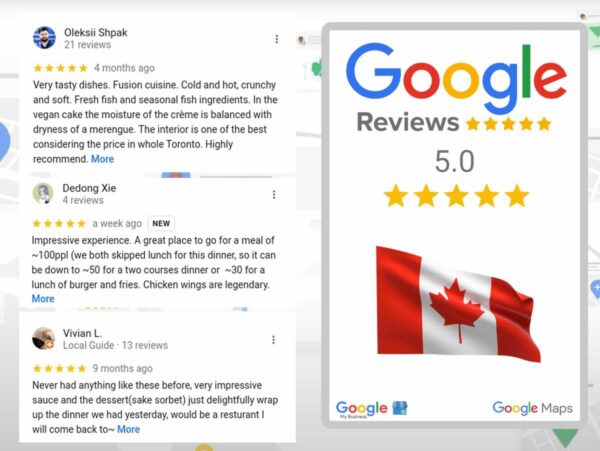 Acquistare le recensioni di Google in Canada