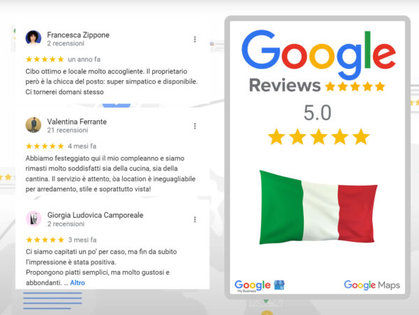 Acheter des Google Reviews Italie - Améliorez votre réputation en ligne
